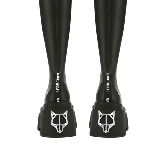Nakedwolfe naughty vegan tall boots womens 10 - Picture 3 of 10